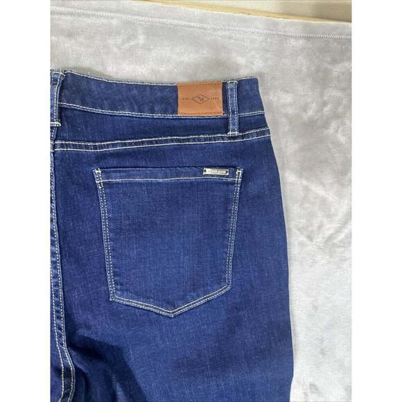 Women’s Tommy Hilfiger Denim Jeans Tribeca Skinny Dark Wash Side Stripes Size 12 - Picture 15 of 15